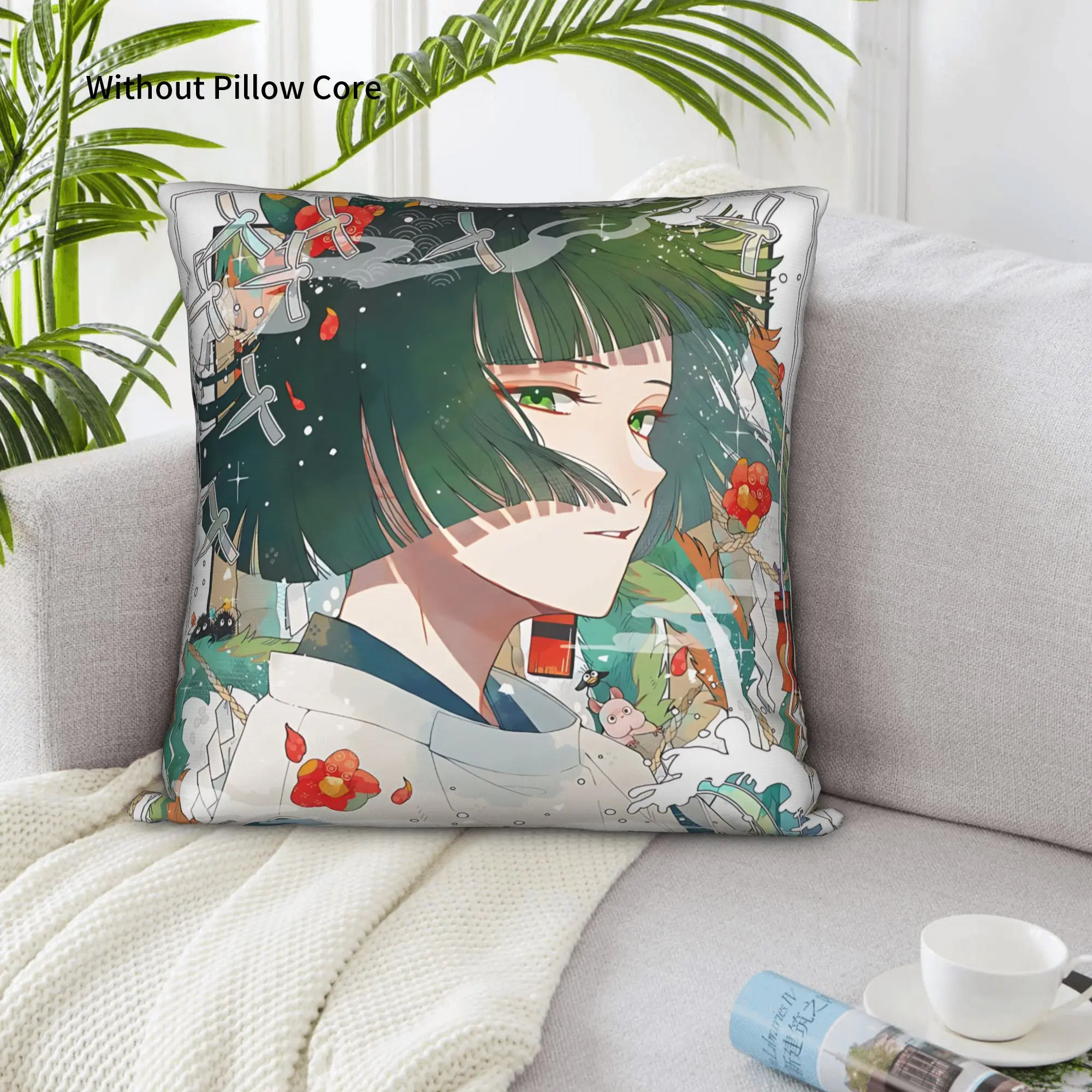1PC Spirited Away Pillow Case Double-Sided Printing  Sofa Cushion Bedroom Bedside Pillow