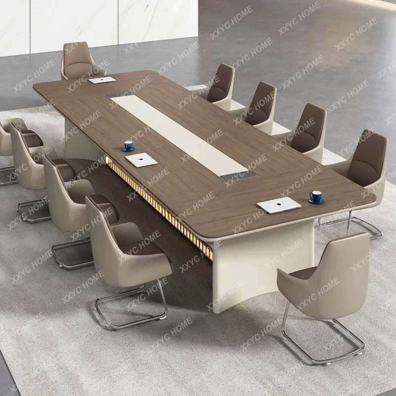 A  Lacquered Conference Long Table Large Luxury Reception Table Simple Modern Meeting Room Work Desk Training Office Furniture