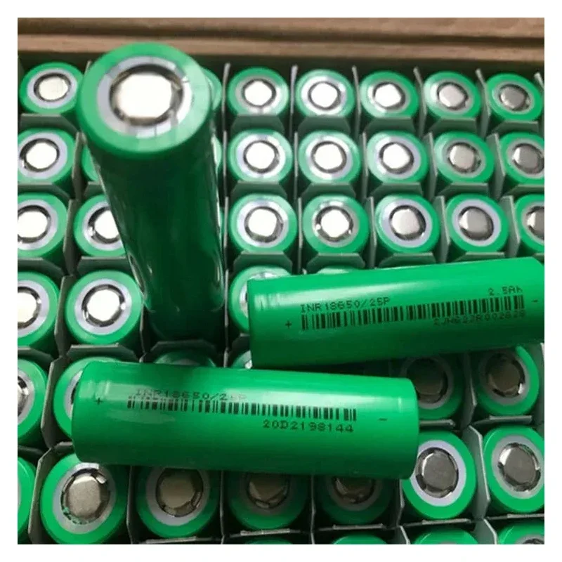Original EV E 25P INR 18650 Battery 2500mAh Capacity 30A 3.6V High-power Rechargeable Lithium-ion Battery Cell For Battery Pack