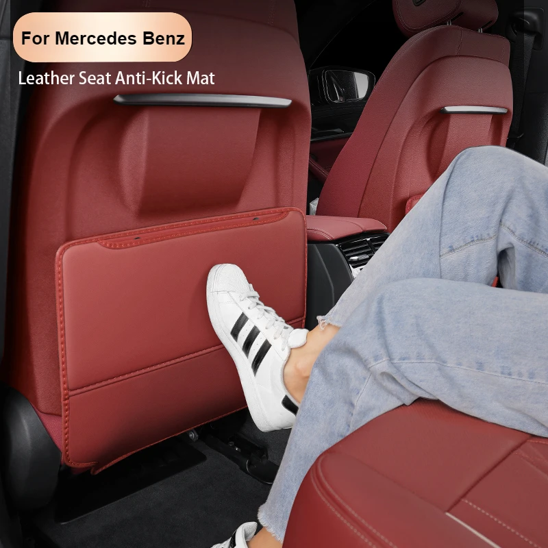 For Mercedes Benz AMG W203 W206 W220 W211 W212 W210 W108 W168 GLC W176 W124 Car Seat Protective Cover Storage Bag Anti Kick Pad