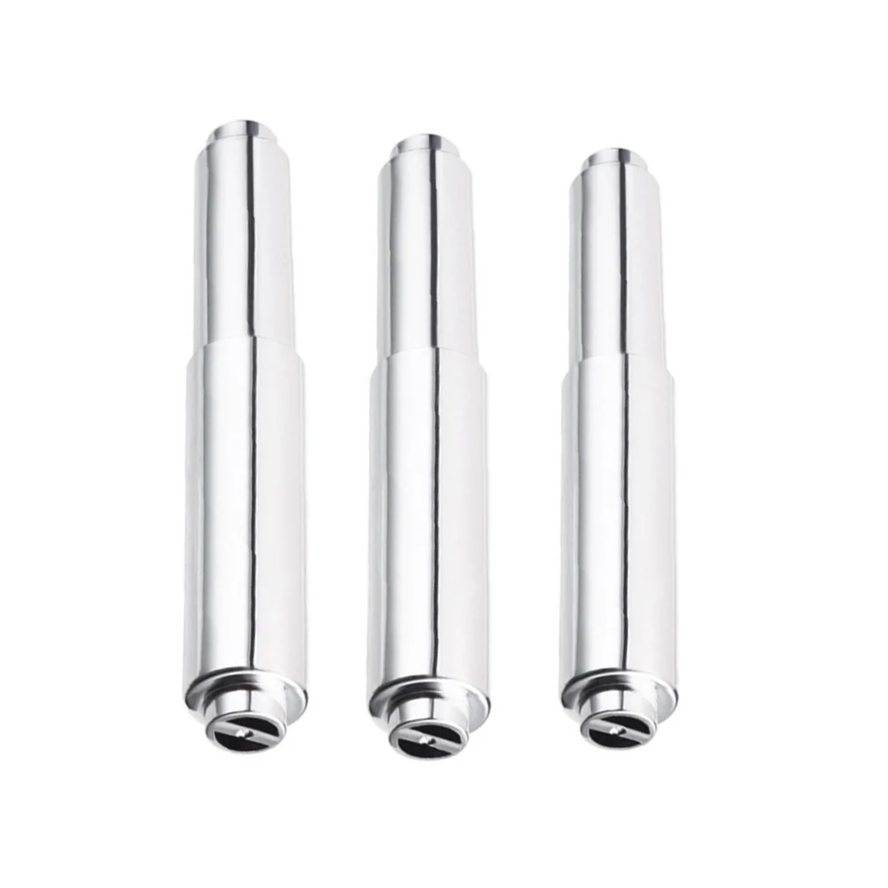 

3pcs Paper Roll Shaft Core Chrome Telescopic Bathroom Toilet Rod Zinc Alloy Tissue Roller Holder Stretchable for Home