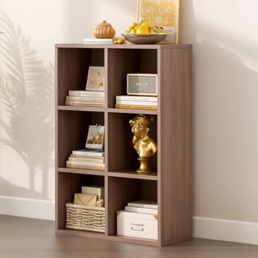 

Storage Shelf Bookcase - Wooden 3-Tier Floor Standing Open Bookshelf for Home and Office Cuby Orgainzer