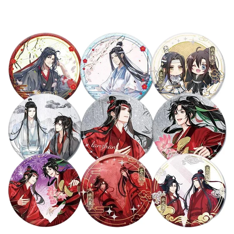 Grão-mestre do cultivo demoníaco Jogo Broche, Mo Dao Zu Shi, Wei Wuxian, Lan Wangji Cosplay Emblema, Flandres Broche Adereços, Novo