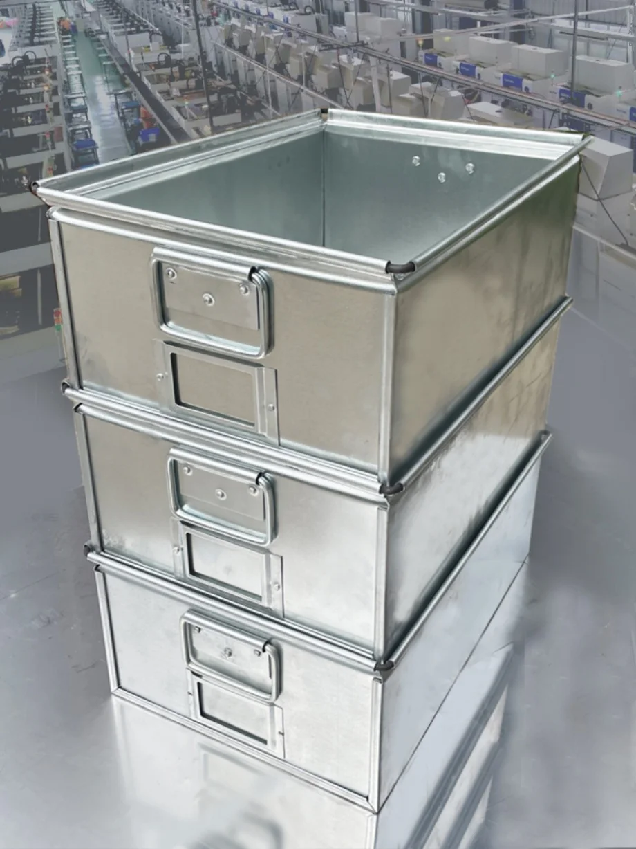 Thickened Metal Storage Box Iron Sorting Box Fireproof Large Iron Box Steel Frame Storage Box Industrial Style Home Organization