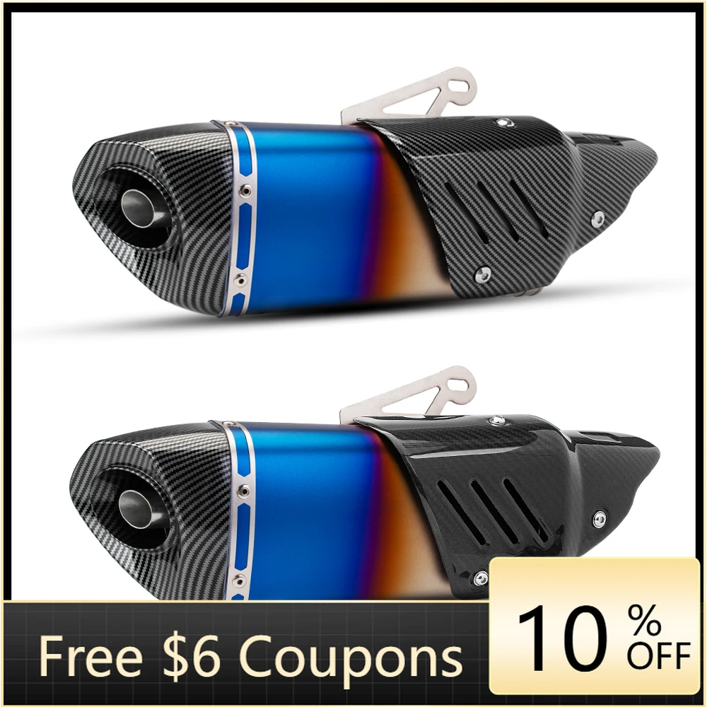

STLF 51mm Universal Carbon Fiber Insulated Motorcycle Exhaust Muffler New Condition for R1 R3 R6 Ninja400 250 R15 M1 Insulation