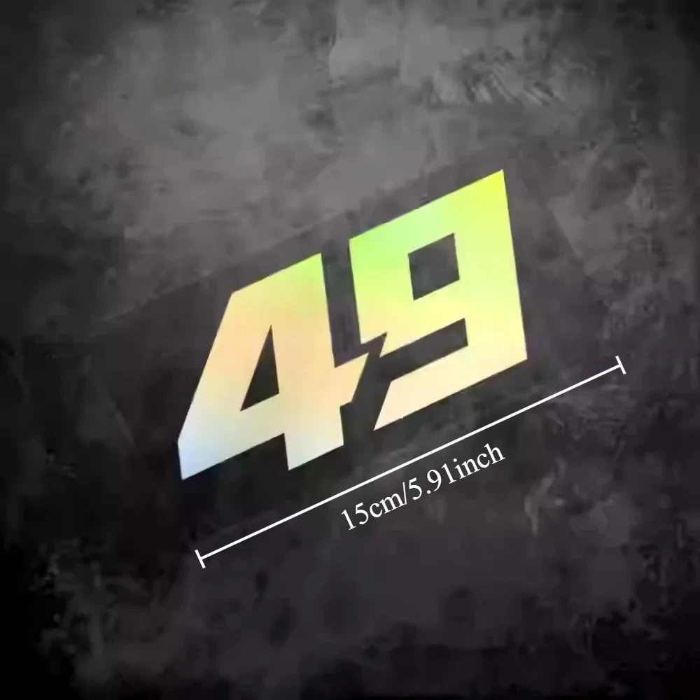 Fabio #49 MotoGP Style Racing Number Vinyl Sticker for Motorcycle Helmet, Body, Track Universal Decor.