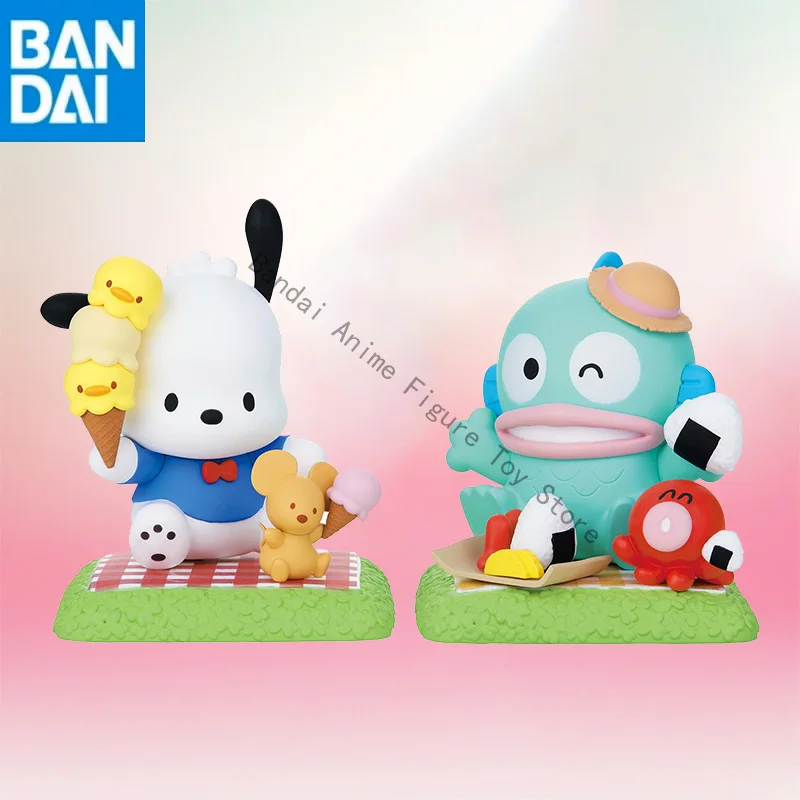 

in stock Original Genuine BANDAI NAMCO BANPRESTO Sanrio Memories Collection of Good Friends POCHACCO and HANGYODON PVC 9cm model