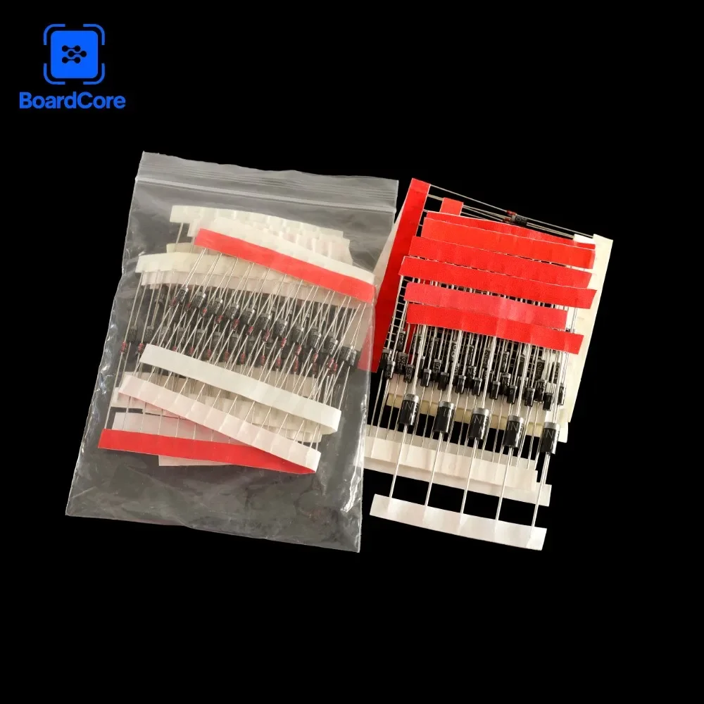 100 шт./лот 1N4148 1N4007 1N5819 1N5399 1N5408 1N5822 FR107 FR207 набор выпрямительных диодов быстрого переключения диод Шоттки комплект резисторов