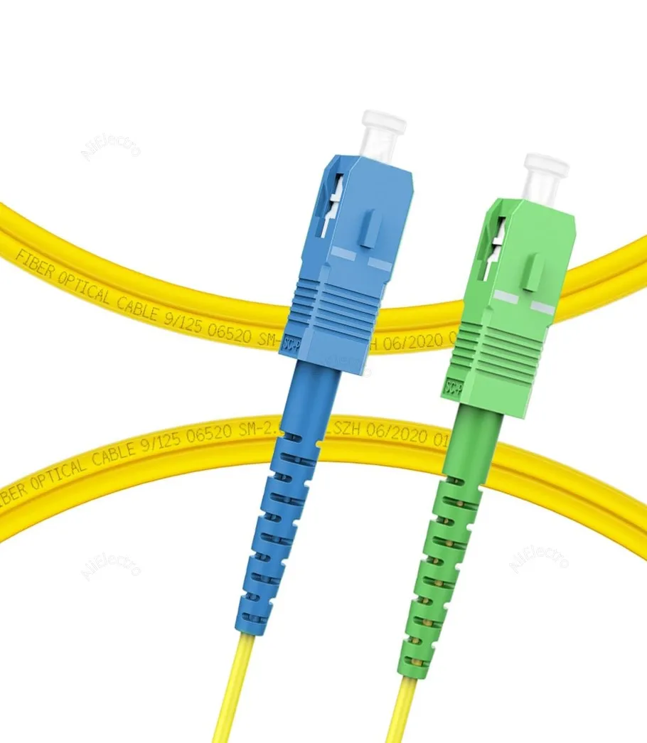 

10pcs Fiber Optic Connection Cable SC UPC To SC APC, 2m SC To SC Connection Cable, Single-mode Fiber FTTH