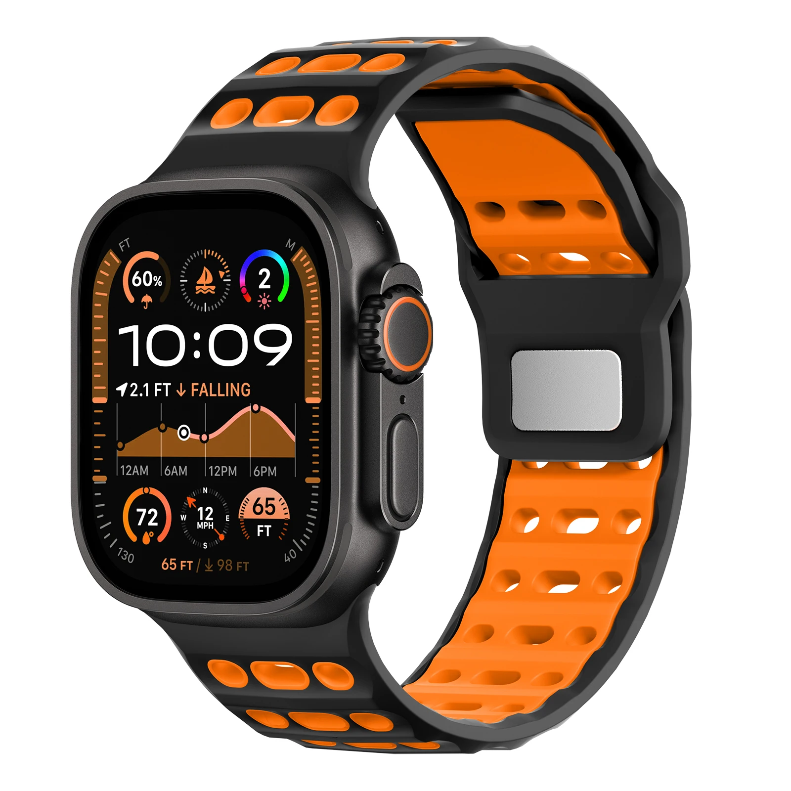 Straps for Apple Watch Ultra 4 3 49mm 46mm 45mm 44mm 42mm Ocean Band silicone sport bracelet Correa iWatch serie 12 11 10 SE 9 8