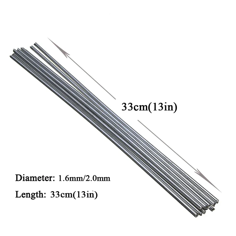 10/20 pcs Welding Rods No Need Solder Powder Aluminum Welding Rod 1.6/2mm Brazing Low Temperature Aluminum Solder Soldering Rod