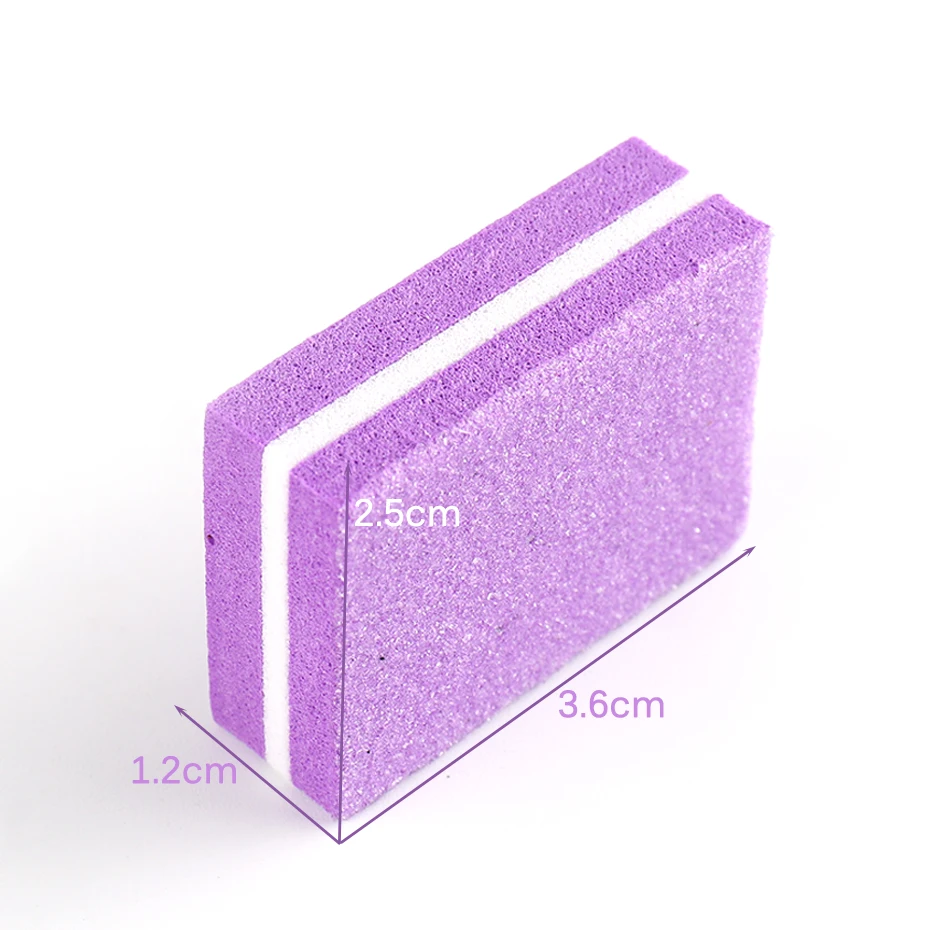 10pcs Professional Nail File 100/180 Nail Sanding Block Double-sided Mini Buffer Sponge Polishing Pedicure Manicure Tool Supplie