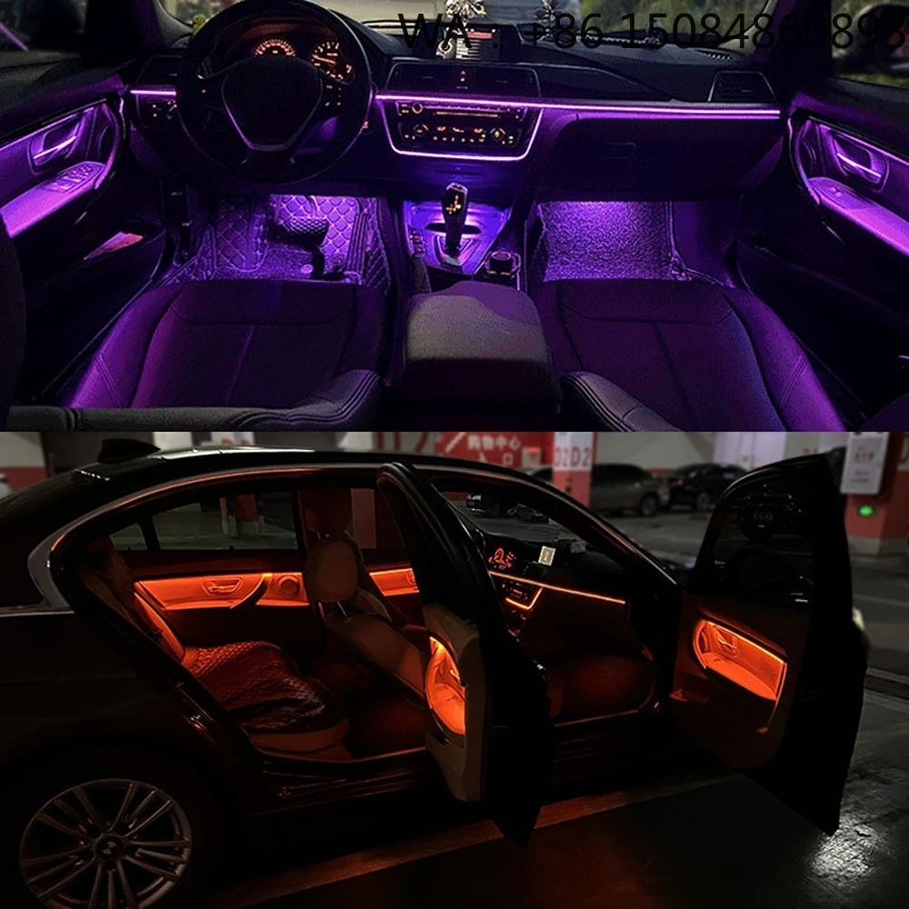 18 Lights Dynamic Symphony Ambient Light Car Interior Decorative Lamp LED Atmosphere Lighting Kit Auto Interior Upgrade Parts