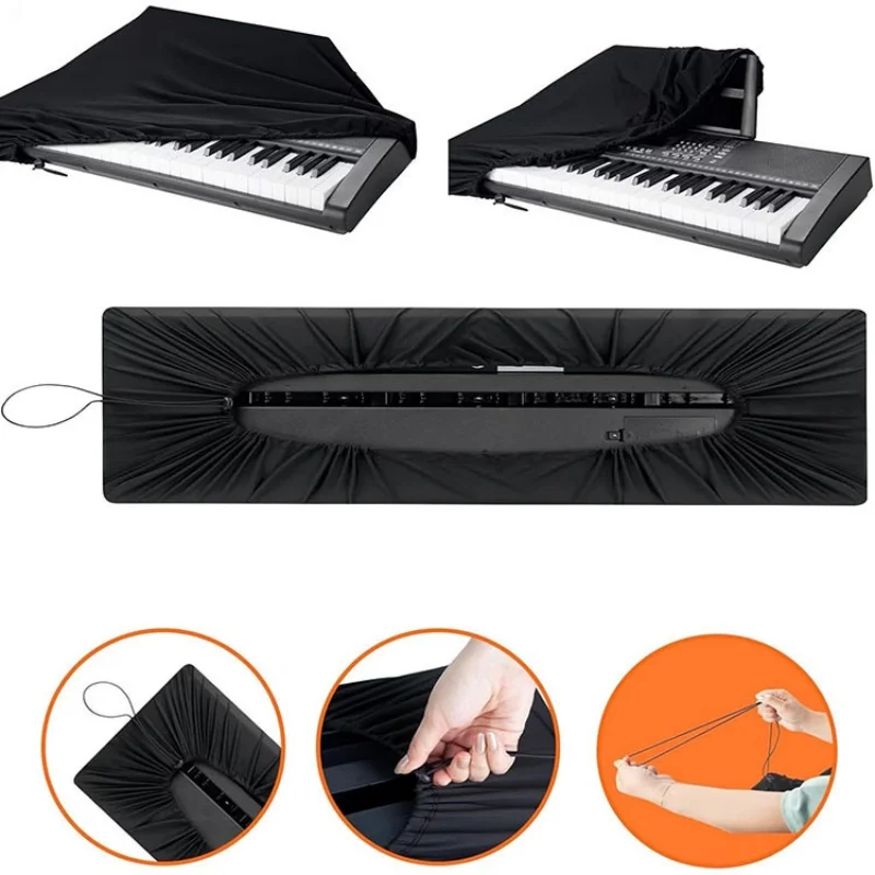 61/76/88 Keys Keyboard Protective Electronic Piano Keyboard Dust Cover Elastic Cover Dust Sleeve Nice Gift for Music Enthusiasts