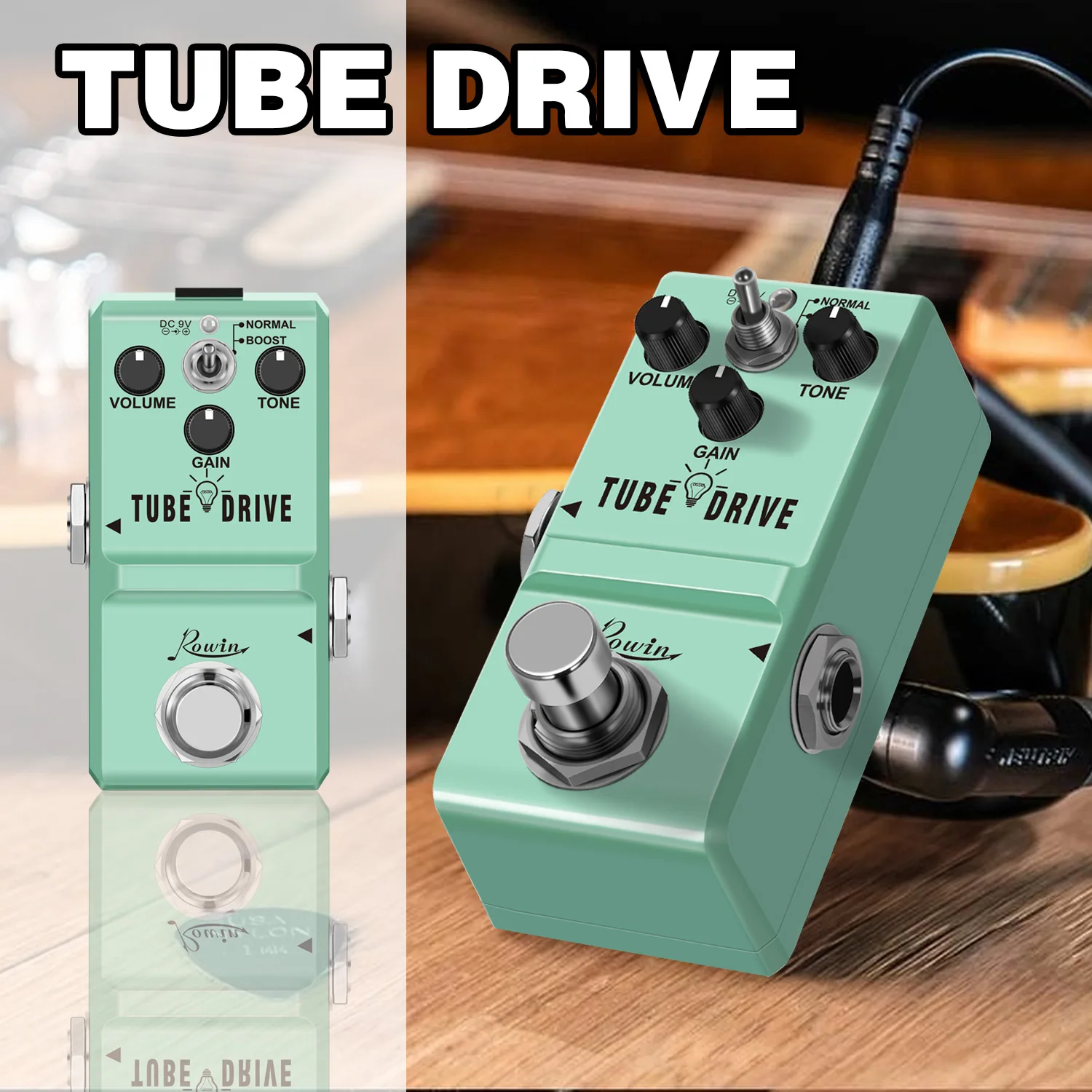 Analoog Overdrive-pedaal Tube Drive Gitaar Tube Drive Vintage Overdrive-effect Normaal/Boost 2-modi voor pedaal Mini Classic-pedaal