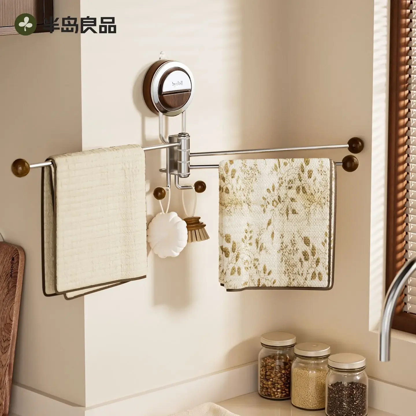 towel rack multi-pole storage rack wall-mounted drain rack