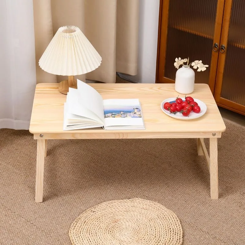 Solid‑Wood Kang Table Multi‑Purpose Desk for Bay Window Bedside Computer Tea Indoor Outdoor Travel Camping Furnishings Equipment