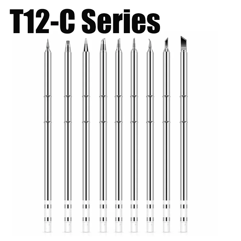 Puntas de soldador T12-C08 C1, C4, BC1, BC2, BCF1, BCF2, T12, para Hakko FX951, Kits de estación de soldadura DIY, herramientas de soldadura