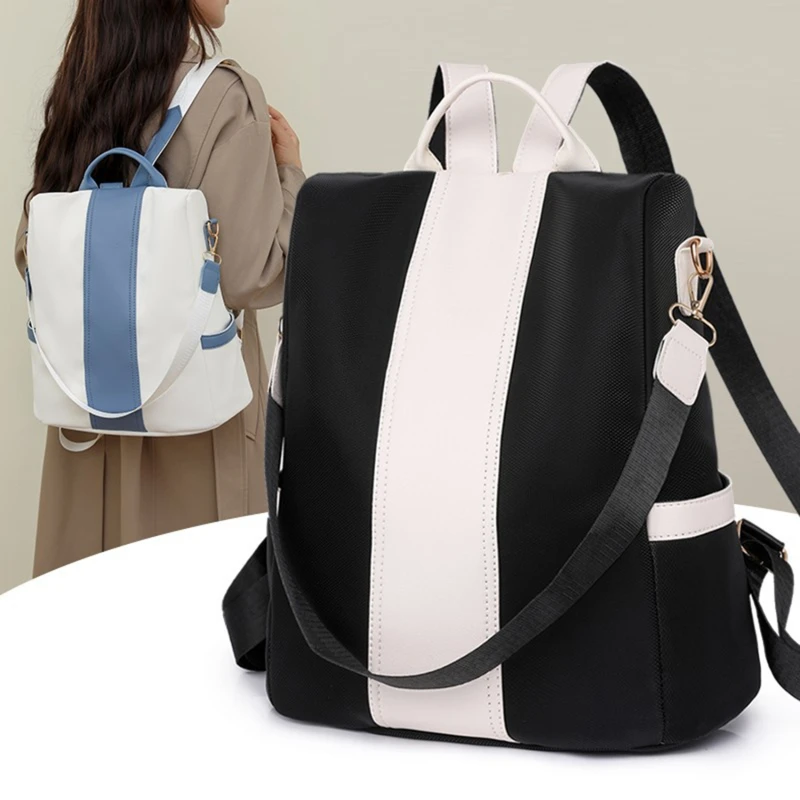 

Multifunction Anti theft Women Backpack Casual PU Solid Color School Bag For Girls Fashion Detachable Strap Travel Shoulder Bag