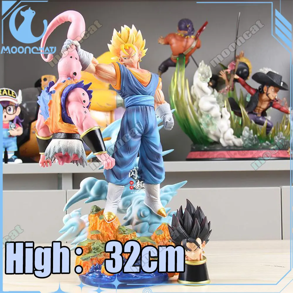

32cm Dragon Ball Son Goku Anime Figure Super Saiyan Goku Vs Majin Buu Action Figures Statue Collection Model Toys Birthday Gifts