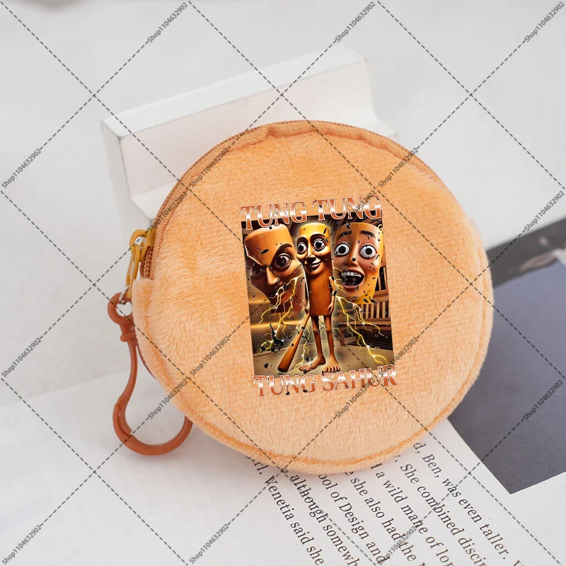 Mini monederos italianos Brainrot Tung Tungtung Sahur Telala, tiburón divertido, billetera con estampado gráfico Popular para juegos, monedero portátil de regalo