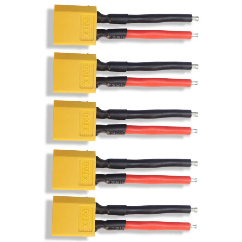 1/2/3/4/5/10Pcs 5CM XT60 Plug Female and Male Connector with 55mm/ 2.17inch 14AWG Silicon Wire for RC Lipo Battery Cable Drone