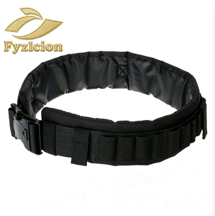 Fyzlcion Thickened Reinforced 12 Gauge 30 Rounds Shotgun Shell Bandolier Adj Hunting Shotgun Shell Holder Belt CS Shooting