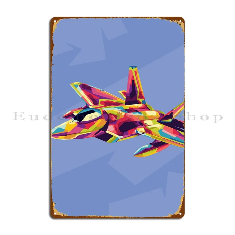 Металлический плакат Jet Fighter в стиле Wpap, Постер для кухни, живописи, тарелок для паба, персонаж, настенная пещера, жестяной плакат