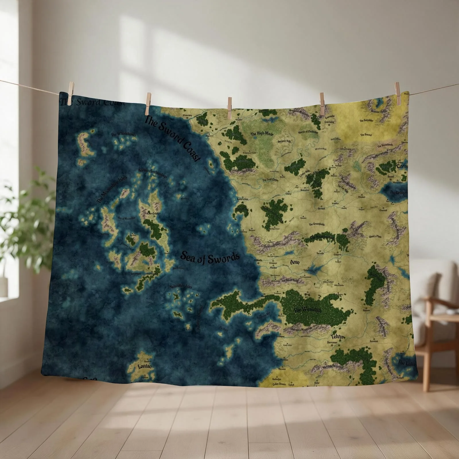 The Sword Coast Throw Blanket couch cozy soft plush fuzzy picnic outdoor blanket