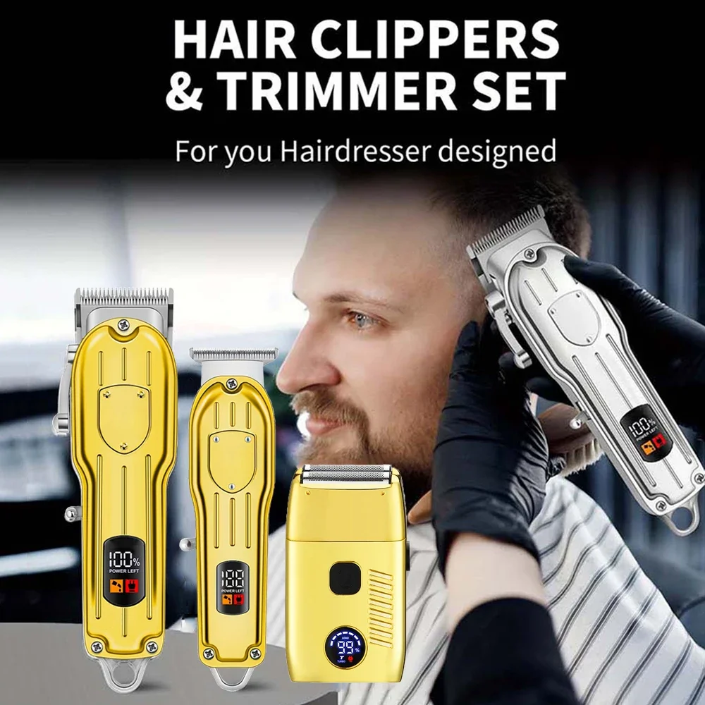 Electric Hair Clippers Razor Shavers for Men USB Rechargeable Clippers and Trimmer Beard Trimmer Barber Kit Professional Clipper