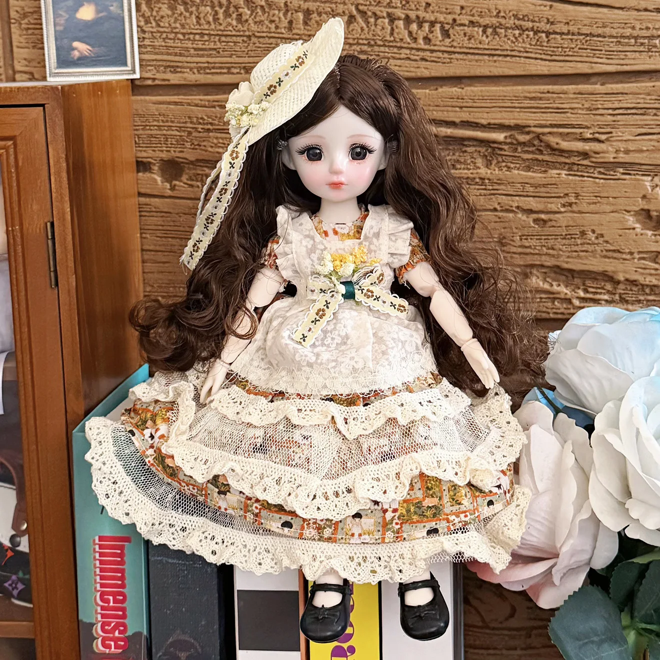 30cm Cute Lolita Girl Princess Doll 1/6 BJD Doll Joints Movable Fashion Cartoon Clothes Set DIY Dress Up Play House Toy Gifts