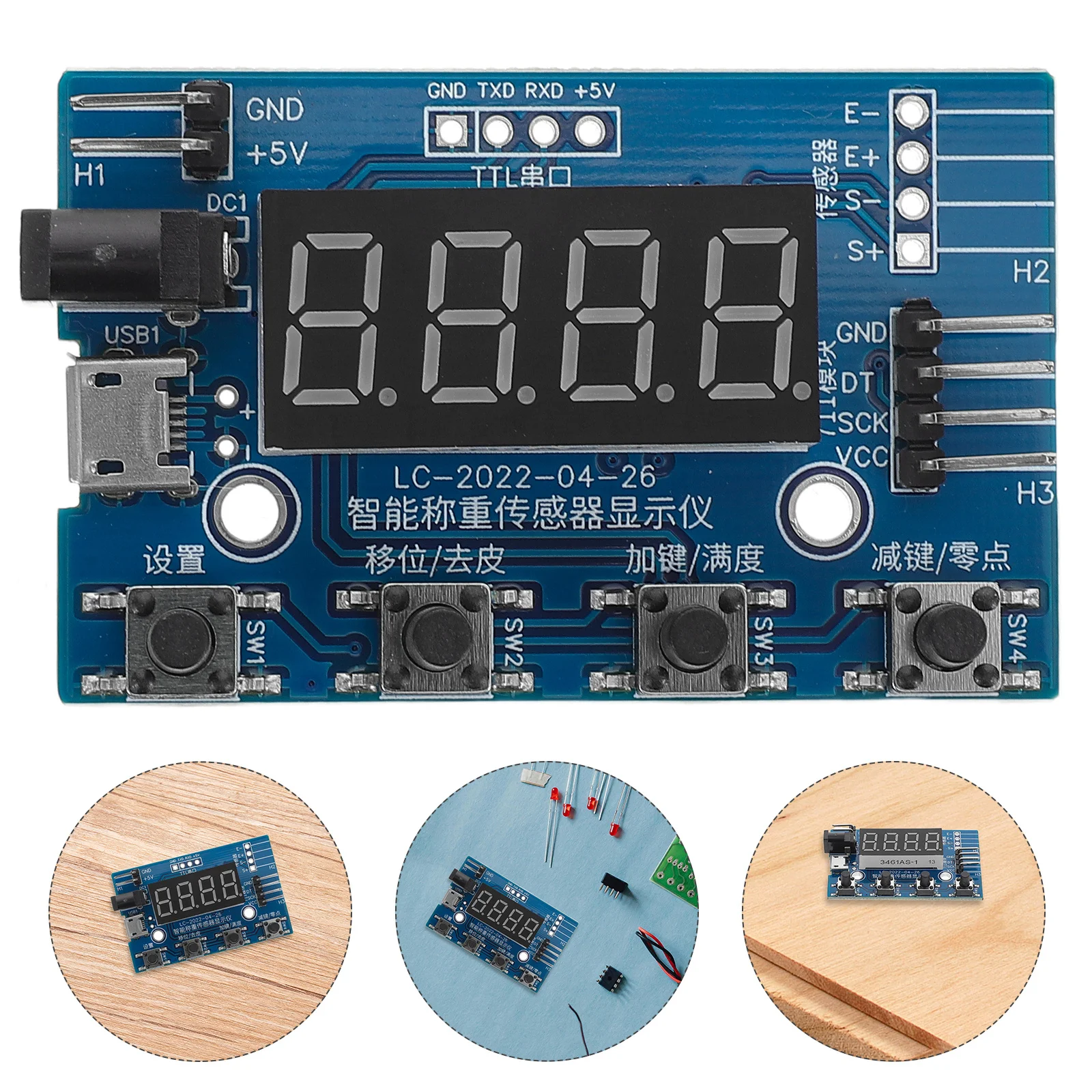 

Weighing Pressure Sensor Digital Indicator Portable Scale Sensor High Resolution Accuracy Versatile Functionality