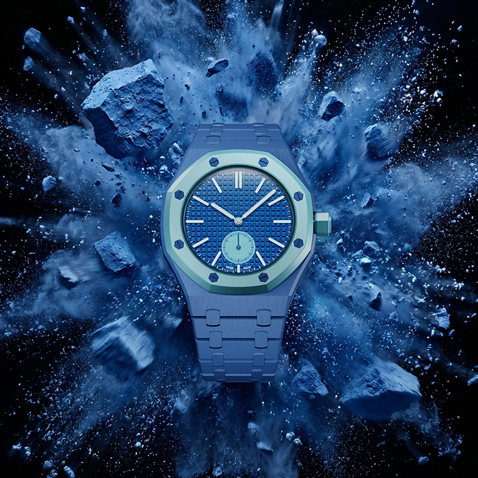 1pc Ceramic Modification Kit for Swatch X AP Royal POP Biomaterials Watch Case + bioceramic Strap Pocket Changer To Wristwatch