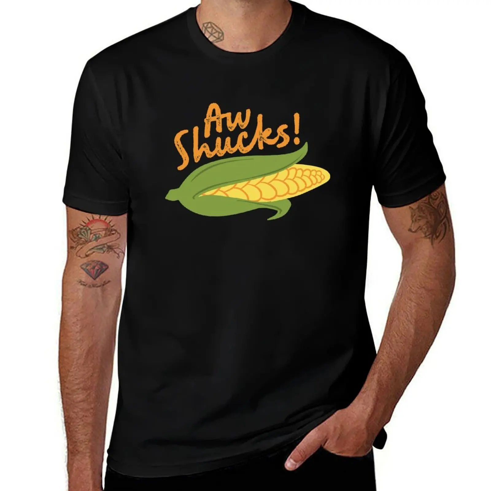 Aw Shucks Cute Corn Design T-Shirt kawaii clothes tees shirts graphic tee plus size tops designer t shirt men