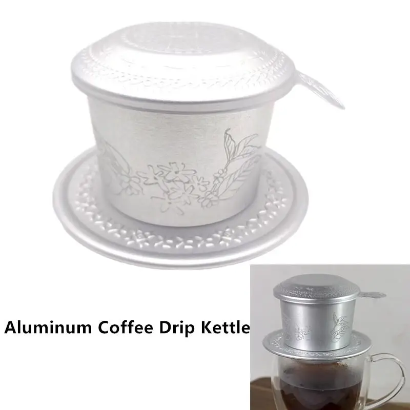 NEW 1 Set Portable Coffee Dripper Vietnamese Coffee Filter Compact Coffee Supplies Aluminum Coffee Accessories For Lovers Unique