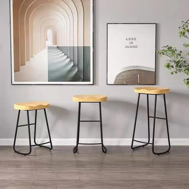 Restaurant Bar Stool Wrought Iron Personality Apple Bar Chair High Stool Wrought Iron Bar Chair