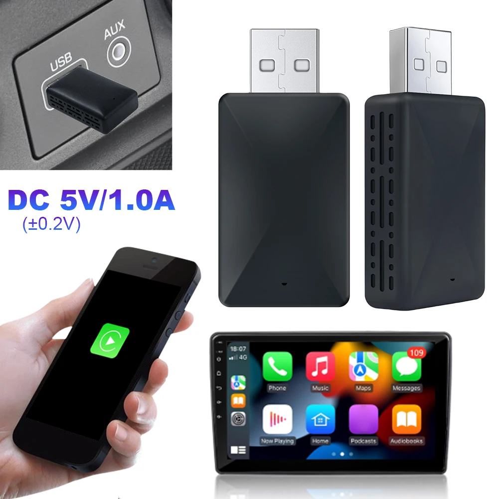 

2 in 1 Wireless Car Mini AI Box USB Dongle Wired To Wireless Smart Dongle Mini USB Dongle for Factory Wired CarPlay Android Auto