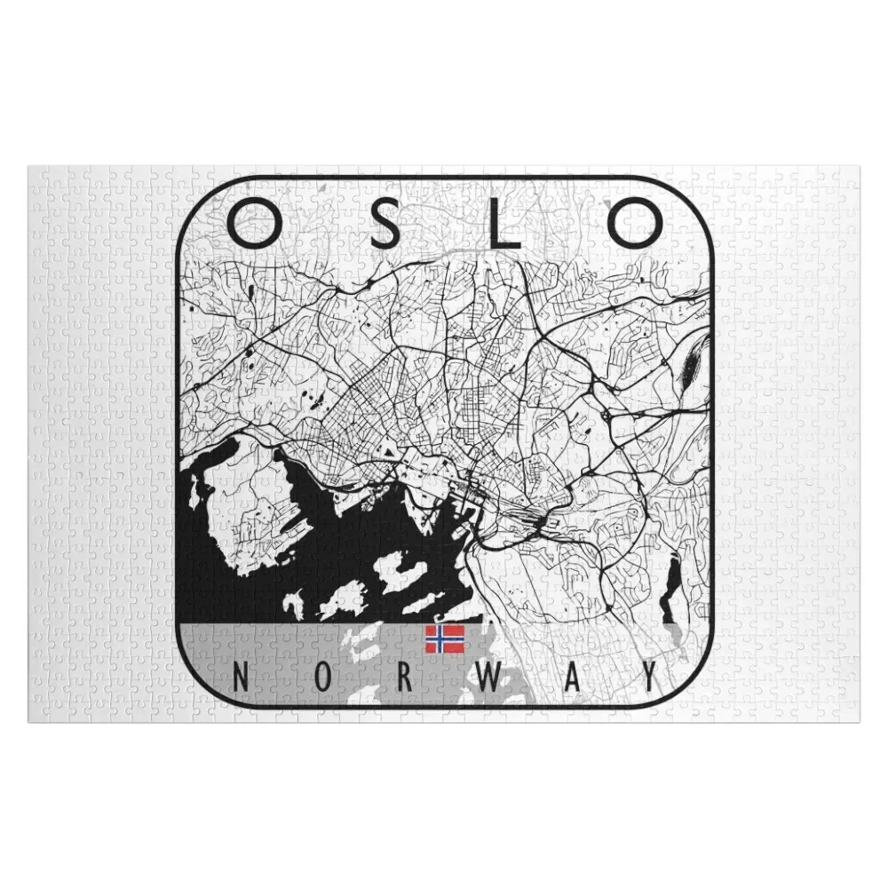 

OSLO MAP NORWAY Jigsaw Puzzle Custom Name Wood Personalized Gift Ideas Name Wooden Toy Christmas Toys Puzzle