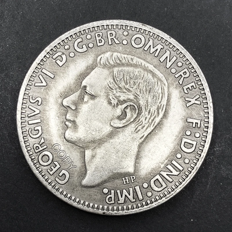 1937 Commonwealth of Australia George VI 38mm/21mm 1 Krona commemorative coin Collectable Crown Medal Replica old money gift