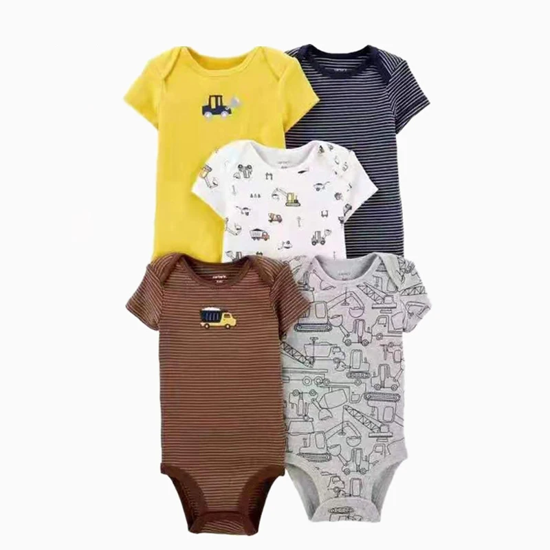 IYEAL New Unisex Newborn Baby Boy Clothes Cotton Baby Girl Clothes Cartoon Girls Baby Clothing Jumpsuits Bodysuits 5PCS/Set