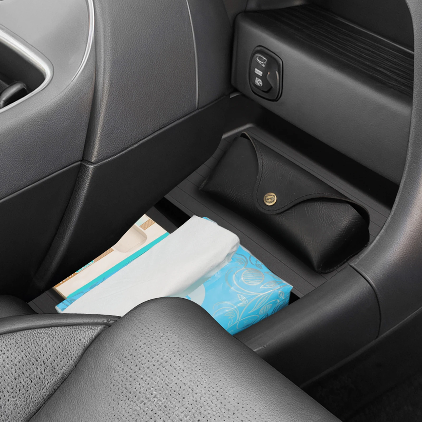 for Hyundai Palisade 2026 TPE Center Console Lower Layer Storage Box Central Tray Organizer Car Interior Accessories