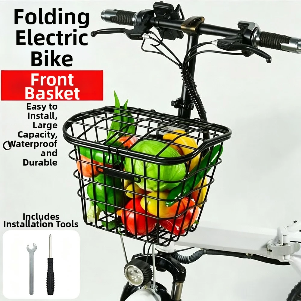 Large Capacity Folding Electric Vehicle Bag Bracket Type Dustproof Waterproof Mountain Bike Basket With Inner Liner Black view 4