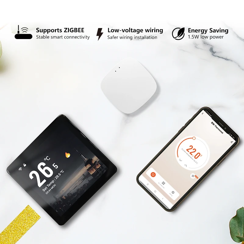 Smart 4 Inch Touch Screen Thermostat for Home Automation