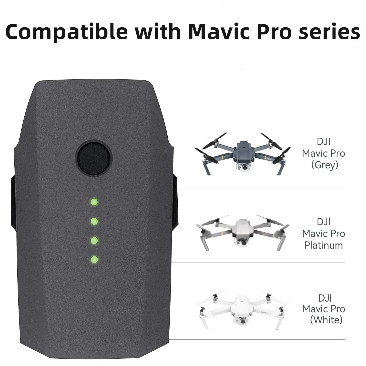 

For Mavic Pro Battery 3830mAh Flight Time of 27 Minutes Compatible with Mavic Pro Series Intelligent Flight Battery Accessories