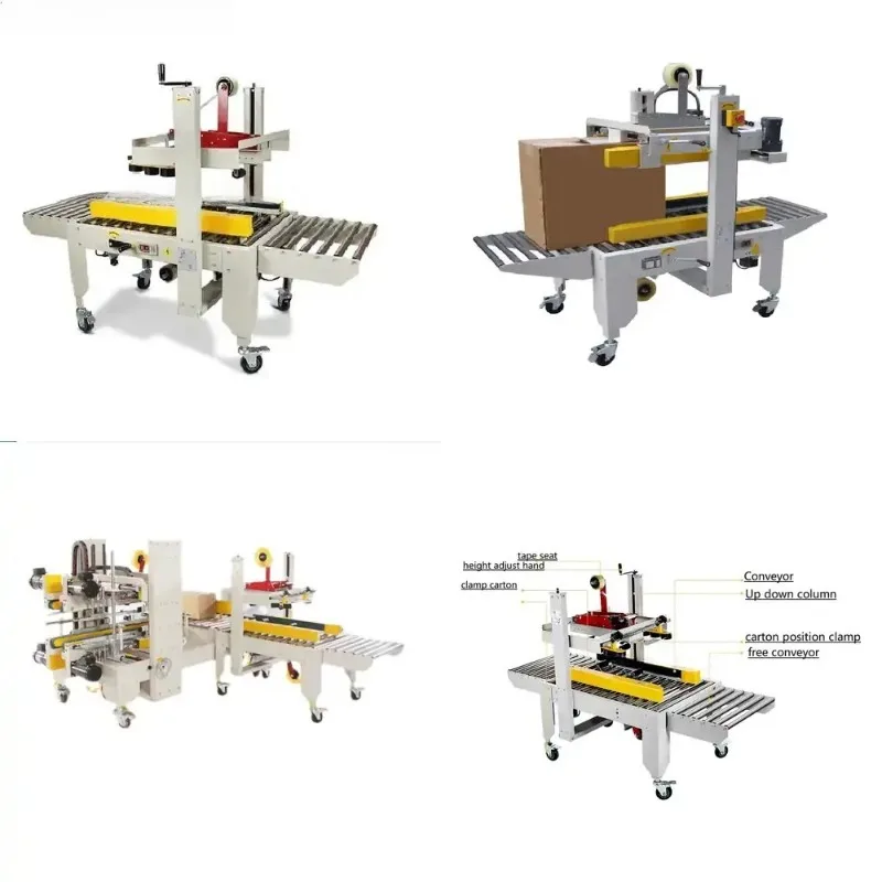 

Cardboard Box Sealing CARTON SEALER MACHINE With Conveyorspecial Design