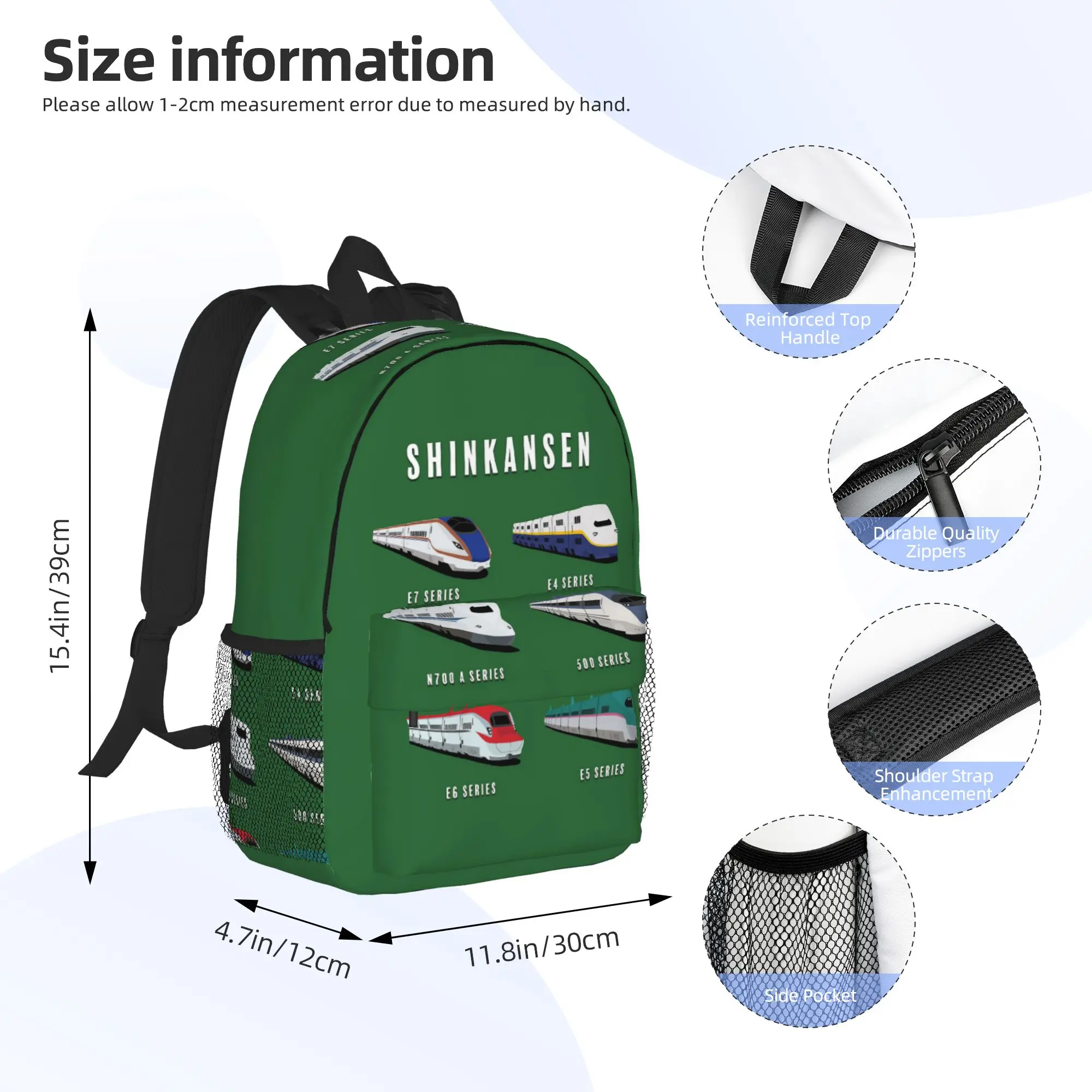 Japanese Shinkansen Bullet Trains  Backpack Hot Sale Daypack Boys Girls BookBag Shoulder Bags for Men Women School Bag