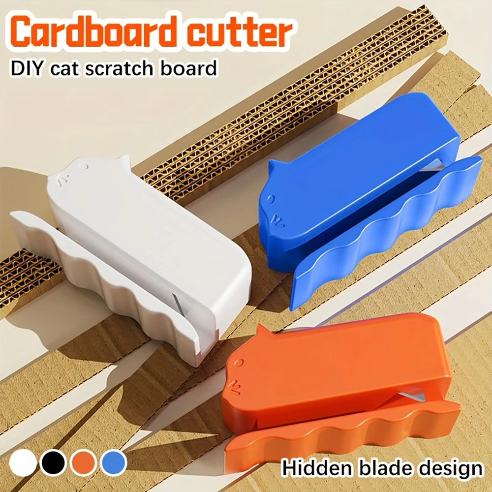 Handheld cardboard cutting tool, suitable for DIY cat scratching board - hidden blade design, durable unboxing knife