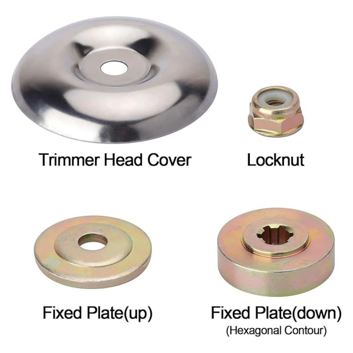 4pcs Trimmer Adapter Weed Kit,Weed Trimmer Head Adapter Lawnmower Blade for Trimmer Head Lawn Mower Blade Adapter Nut Fixing Kit