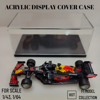 Skala 1:43 1:64 akrylowa twarda pokrywa etui pudełko ekspozycyjne dla Bburago Spark Minichamps F1 Model samochodu formuła 1 miniaturowa zabawka