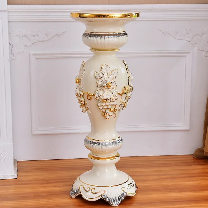 

X188 European-Style Roman Column Decoration Ceramic Floor Stand Vase Flower Arrangement Floor Vase Decoration